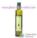 Round Dark Green Olive Oil Glass Bottle